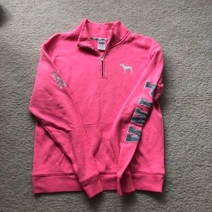 VS Pink 1/4 Zip Sweatshirt